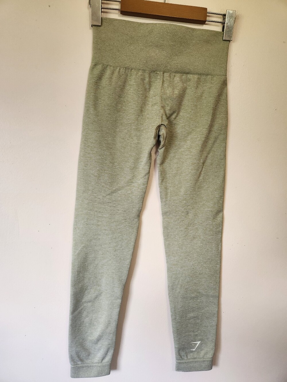 Gymshark Adapt Marl Seamless Leggings Green Size XS High Rise Workout Activewear - Picture 4 of 9